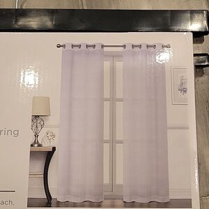 2 Panels Sheer Window Panel Pair